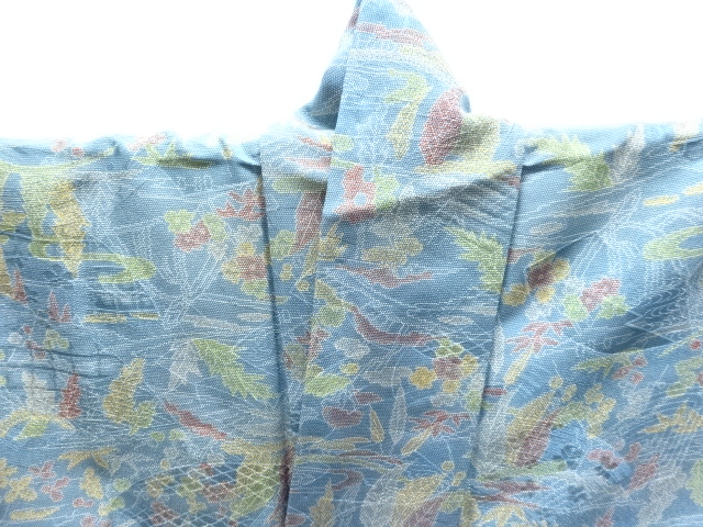  草花模様小紋着物